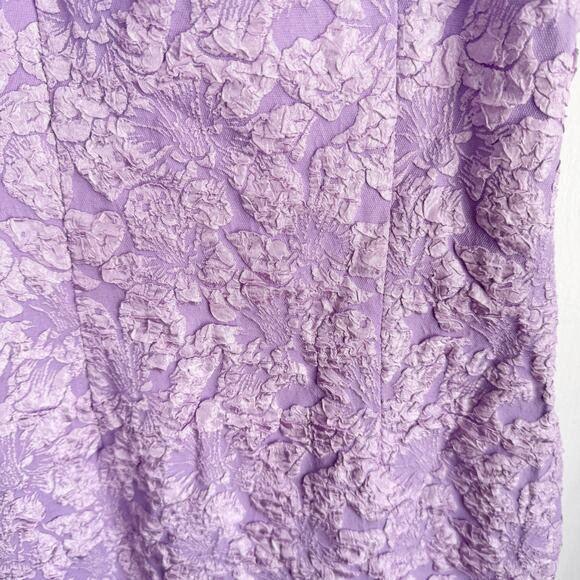 12th Tribe Ingrid Purple 3D Textured Floral Maxi Dress NEW Size Small S Flirty - Picture 6 of 15